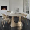 Hot Ethnicraft Eettafel Geometric Geolied Eikenhout, kleur Naturel