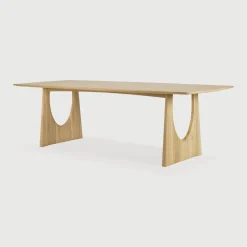 Hot Ethnicraft Eettafel Geometric Geolied Eikenhout, kleur Naturel
