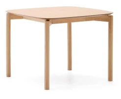 Kave Home Eettafel Indara Essen en rubberhout Naturel