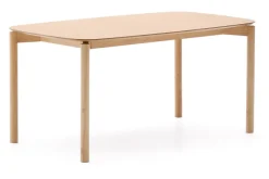 Kave Home Eettafel Indara Essen en rubberhout Naturel