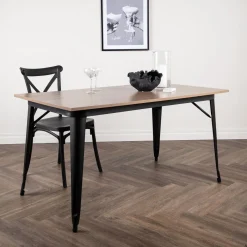 Discount Nohr Eettafel Jerae 140 x 80cm, kleur /Zwart Walnoot