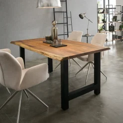 Outlet Artistiq Living Eettafel Karri Met H-poot, Acaciahout