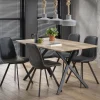 Discount LifestyleFurn Eettafel Lakia 3D-eikenlook, kleur naturel