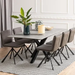 New Bendt Eettafel Line Keramiek, kleur Grijs