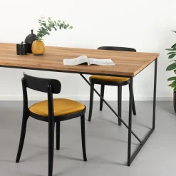 Discount Sohome Eettafel Manilla Teakhout en staal