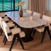 New Richmond Interiors Eettafel Mayfield Marmer en Mangohout, 230 x 100cm