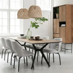 Best DTP Home Eettafel Metropole Teakhout Naturel