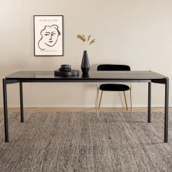 Discount Nohr Eettafel Mishell MDF, 190 x 90cm Zwart