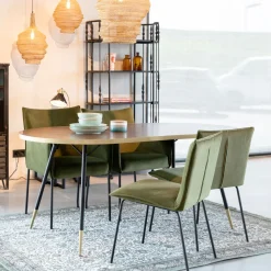 Online ZILT Eettafel Nicolaj, 180x90cm Bruin