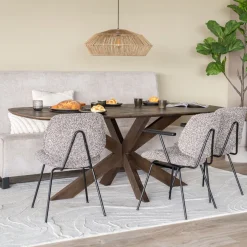 Online Eleonora Eettafel Nikki Mangohout, kleur Bruin