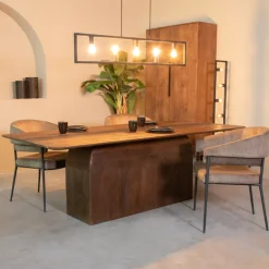 Sale LABEL51 Eettafel Owen Mangohout Espresso