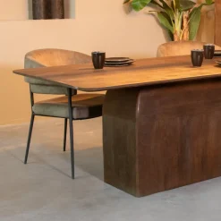 Sale LABEL51 Eettafel Owen Mangohout Espresso