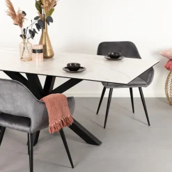 Hot Sohome Eettafel Parker Keramiek met marmerlook, kleur Wit