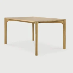 Online Ethnicraft Eettafel PI Geolied Eikenhout, kleur Naturel