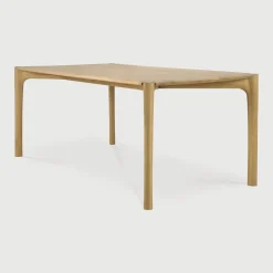 Online Ethnicraft Eettafel PI Geolied Eikenhout, kleur Naturel