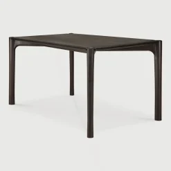 Discount Ethnicraft Eettafel PI Gevernist Teakhout, kleur Donkerbruin