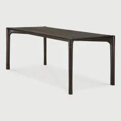 Discount Ethnicraft Eettafel PI Gevernist Teakhout, kleur Donkerbruin