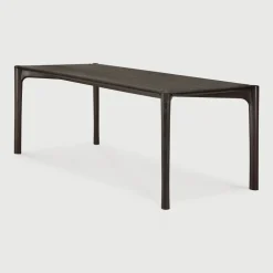 Discount Ethnicraft Eettafel PI Gevernist Teakhout, kleur Donkerbruin