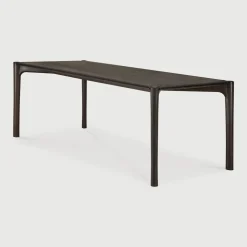 Discount Ethnicraft Eettafel PI Gevernist Teakhout, kleur Donkerbruin