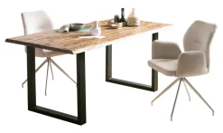 Best Artistiq Living Eettafel Radhika Acaciahout en metaal, kleur Zwart