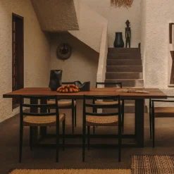 Outlet Kave Home Eettafel Sashi Teakhout, 220 x 100cm