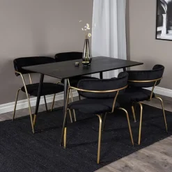 Nohr Eettafel Shaindy MDF, kleur Zwart