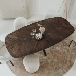 New Tower Living Eettafel Silvi Deens ovaal, Mangohout, kleur Bruin