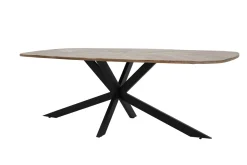 Sale Tower Living Eettafel Silvi Deens ovaal, Mangohout, kleur Naturel