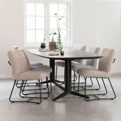 DTP Home Eettafel Soho Deens ovaal, Betonlook