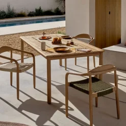 Discount Kave Home Eettafel Sori Acaciahout, 200 x 100cm Naturel