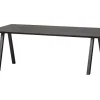 Outlet WOOOD Eettafel Tablo Eiken, Met 2-standen poot, kleur Blacknight
