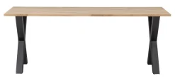Online WOOOD Eettafel Tablo met X-poot Onbehandeld