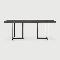 Clearance Ethnicraft Eettafel Tacet Gevernist Teakhout, kleur Donkerbruin