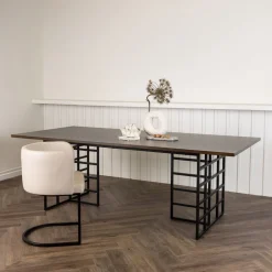 Discount Nohr Eettafel Tarissa MDF, 220 x 100cm Mokka