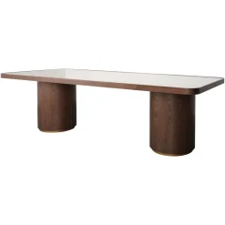Discount Richmond Interiors Eettafel Willox Linnen en eiken, 235 x 100cm Bruin