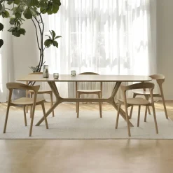 Hot Ethnicraft Eettafel X Geolied Eikenhout, kleur Naturel