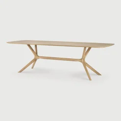 Hot Ethnicraft Eettafel X Geolied Eikenhout, kleur Naturel