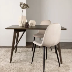 Discount Nohr Eettafel Yolando Rubberhout, 120 x 80cm Donkerbruin