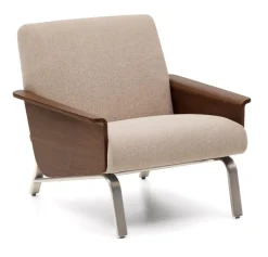 Outlet Kave Home Fauteuil Amsen Stof en eiken