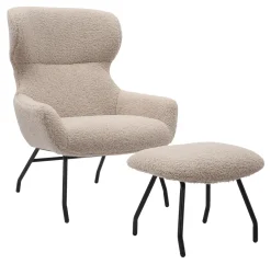 Clearance Artistiq Living Fauteuil Ashten Met hocker, Teddy