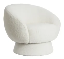 Hot Light & Living Fauteuil Avoria Bouclé Cru00e8me