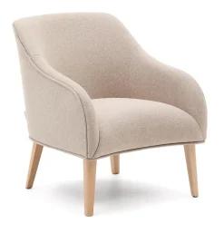 Online Kave Home Fauteuil Bobly Naturel poot, kleur Beige