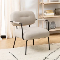 Hot Bendt Fauteuil Calyn Stof, kleur Beige