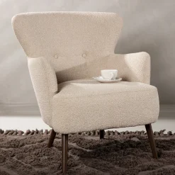 Sale Nohr Fauteuil Cerrissa Bouclé, kleur Beige