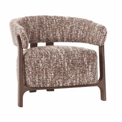 Outlet Richmond Interiors Fauteuil Dalara Geweven stof en beukenhout, kleur Hazel