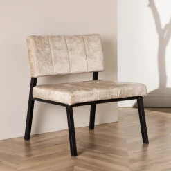 Hot Nohr Fauteuil Delma Chenille, kleur Beige