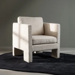 New Nohr Fauteuil Diann Bouclé, kleur Wit