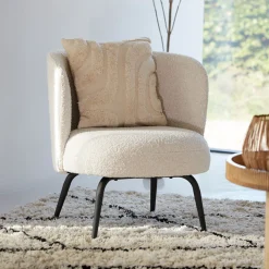 Online Light & Living Fauteuil Dieyda Bouclé
