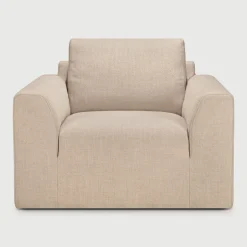 Hot Ethnicraft Fauteuil Ease Structuurstof, kleur Leche