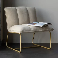 Clearance WOOOD Fauteuil Fie Rib, kleur Zand